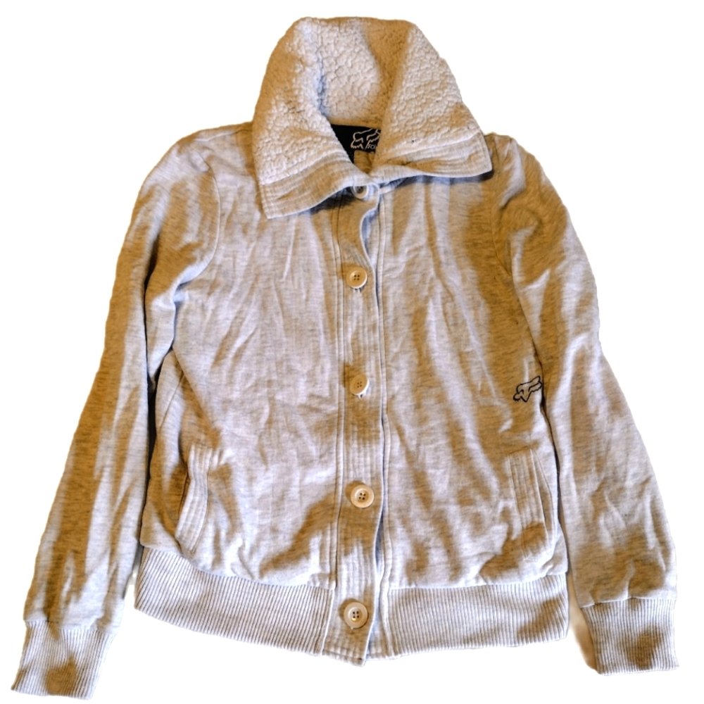 FOX SWEATSHIRT JACKET WOMEN SIZE L.